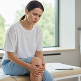 knieschmerzen frau hübsch